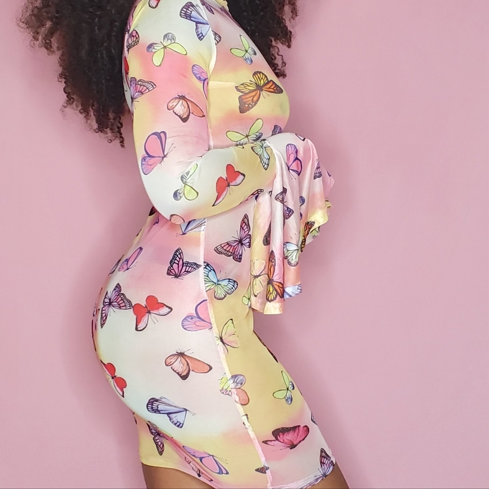 Butterfly print dress - Picture 3 of 5